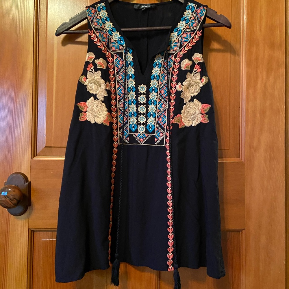 Embroidered Tank, Size S, by Andrée by Unit